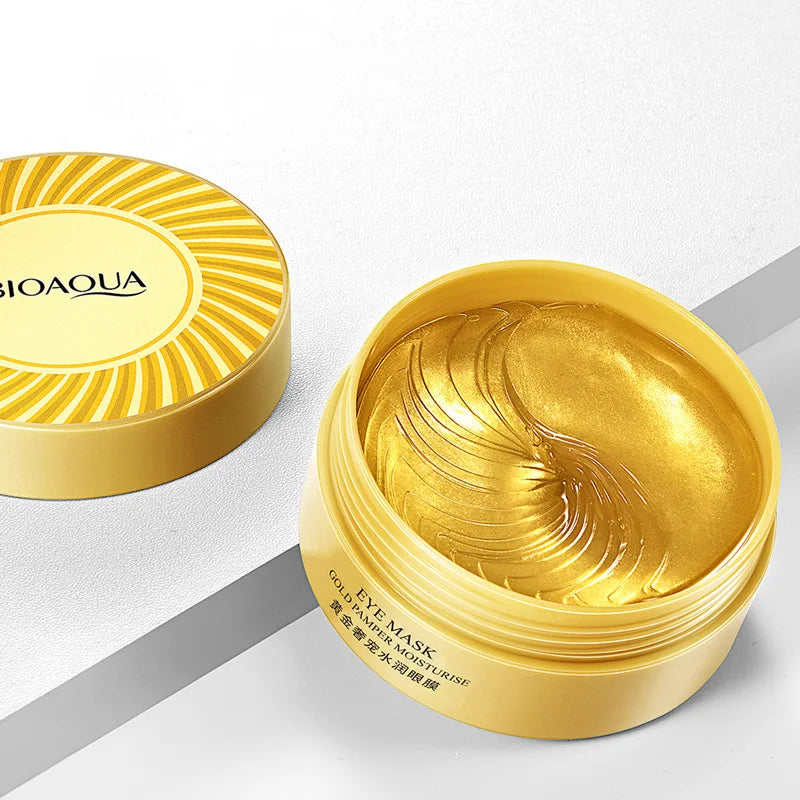 120pcs BIOAQUA Gold Eye Mask Anti Dark Circles Eye Bags Anti-Wrinkle Moisturizing Crystal Collagen Eye Patches Eyes Skin Care-Health Wisdom™
