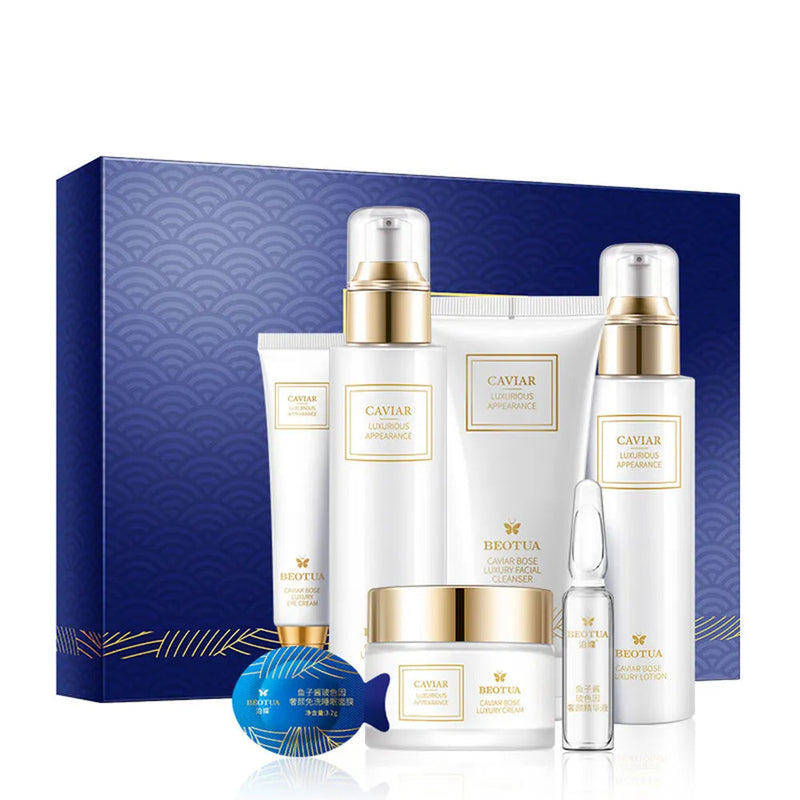 15PCS Face Skin Care Set Face Cosmetics Caviar Extract Korea Original Cosmetics Anti-Wrinkle Whitening Essence Anti-Aging Set-Health Wisdom™