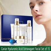 15PCS Face Skin Care Set Face Cosmetics Caviar Extract Korea Original Cosmetics Anti-Wrinkle Whitening Essence Anti-Aging Set-Health Wisdom™