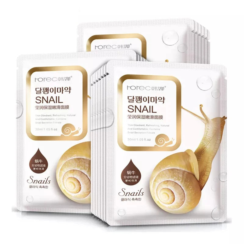15Pcs BIOAQUA Fresh Fruit Face Mask Snail Hyaluronic Acid Hydrating Anti-aging Skincare Sheet Masks Facial Mask Korean Cosmetics-Health Wisdom™