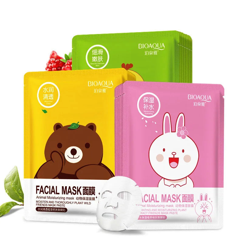 15Pcs BIOAQUA Fresh Fruit Face Mask Snail Hyaluronic Acid Hydrating Anti-aging Skincare Sheet Masks Facial Mask Korean Cosmetics-Health Wisdom™