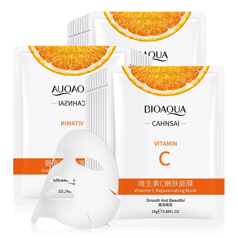 15Pcs BIOAQUA Fresh Fruit Face Mask Snail Hyaluronic Acid Hydrating Anti-aging Skincare Sheet Masks Facial Mask Korean Cosmetics-Health Wisdom™
