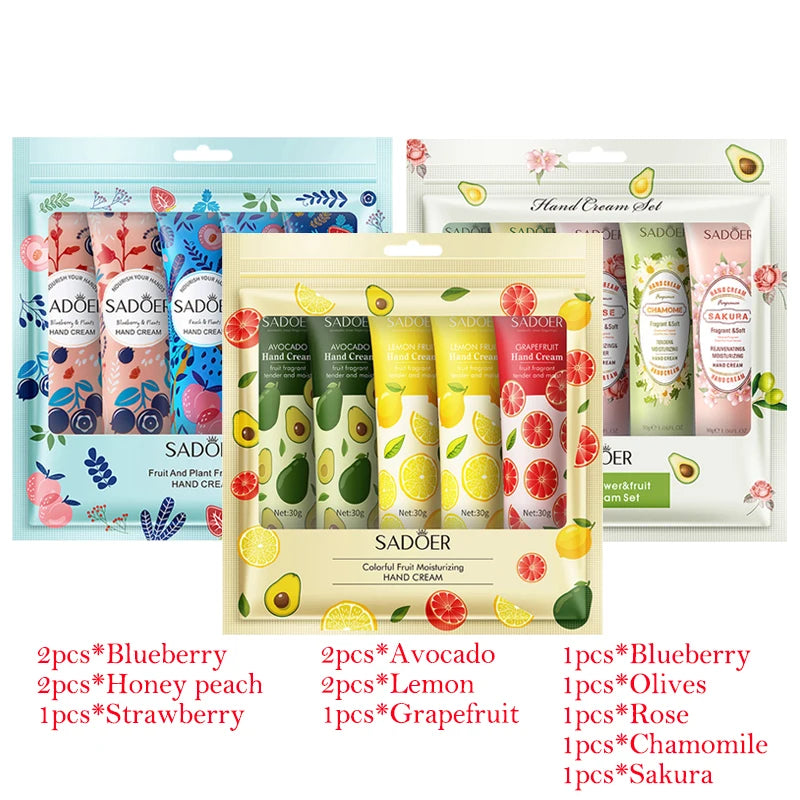 15pcs Avocado Sakura fragrant Hand Cream Sets Moisturizing Anti-wrinkle Repair Anti Dry Hand skincare Lotion Sets Hands Care-Health Wisdom™