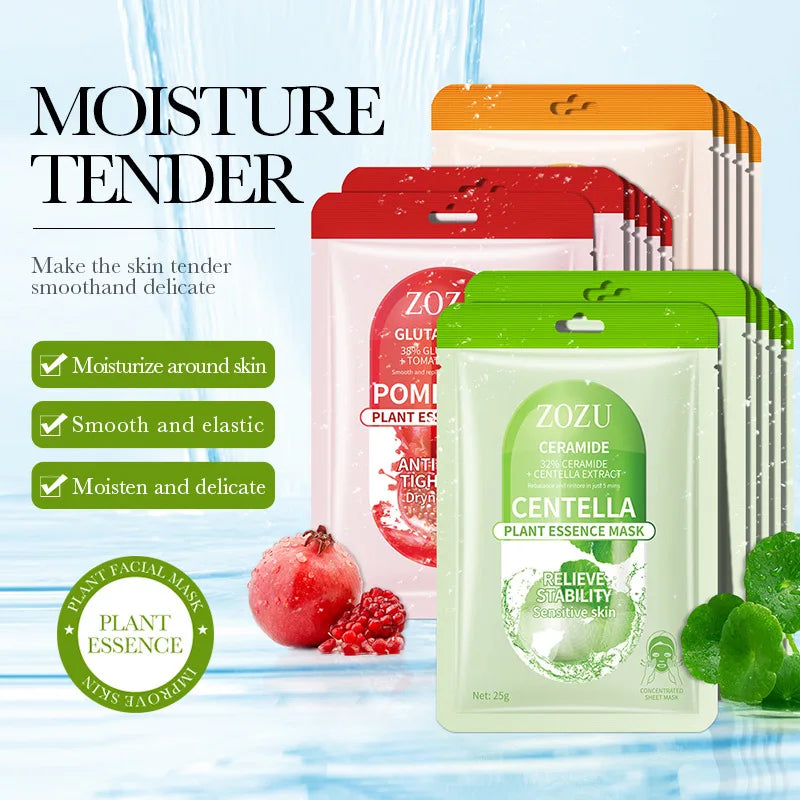 15pcs Centella Vitamin C Face Mask skincare Moisturizing Firming Whitening Anti Wrinkle Facial Masks Skin Care Proudcts-Health Wisdom™
