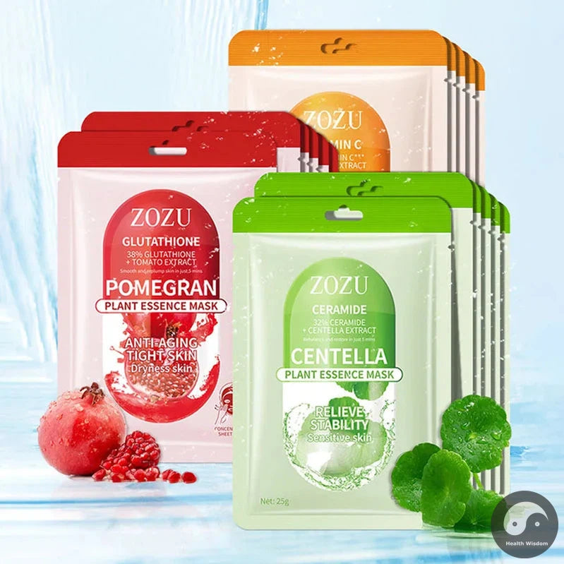 15pcs Centella Vitamin C Face Mask skincare Moisturizing Firming Whitening Anti Wrinkle Facial Masks Skin Care Proudcts-Health Wisdom™