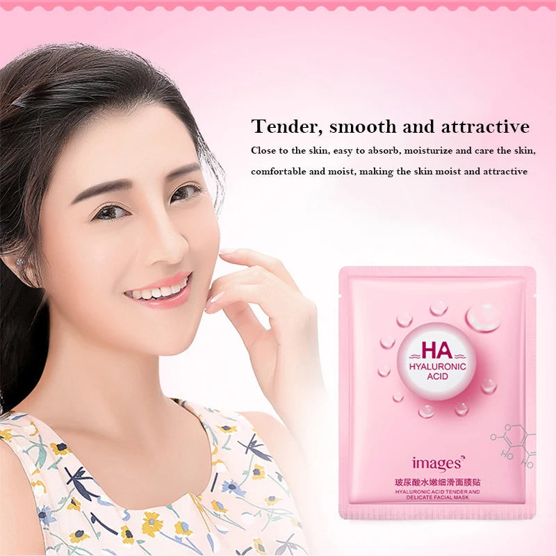 15pcs IMAGES Hyaluronic Acid Face Mask Moisturizing Acne Treatment Oil Control Anti Aging Facial Mask Women Skincare Sheet Masks-Health Wisdom™