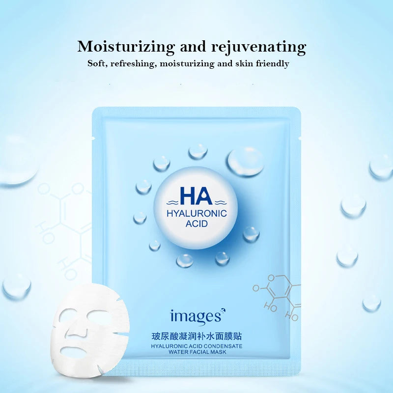 15pcs IMAGES Hyaluronic Acid Face Mask Moisturizing Acne Treatment Oil Control Anti Aging Facial Mask Women Skincare Sheet Masks-Health Wisdom™