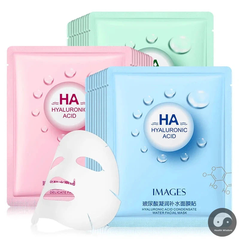 15pcs IMAGES Hyaluronic Acid Face Mask Moisturizing Acne Treatment Oil Control Anti Aging Facial Mask Women Skincare Sheet Masks-Health Wisdom™
