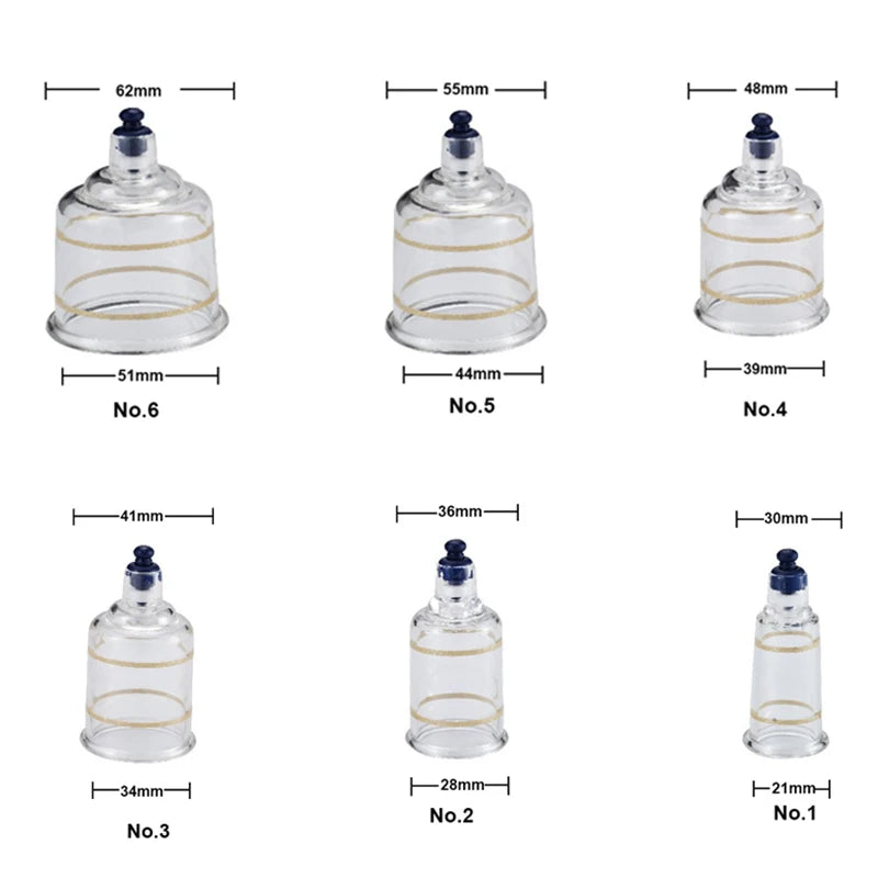 17 Cans Vacuum Cupping Therapy Set Plastic Vacuum Cups Massager Medical Suction Cups Jars Therapy Cupping Set for Massage-Health Wisdom™