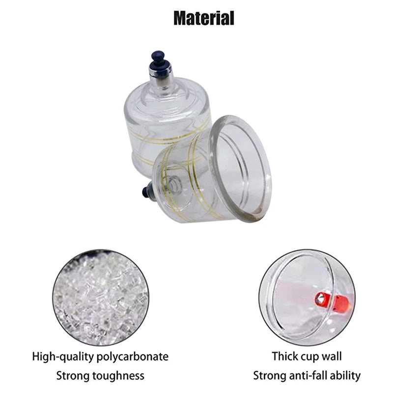 17 Cans Vacuum Cupping Therapy Set Plastic Vacuum Cups Massager Medical Suction Cups Jars Therapy Cupping Set for Massage-Health Wisdom™
