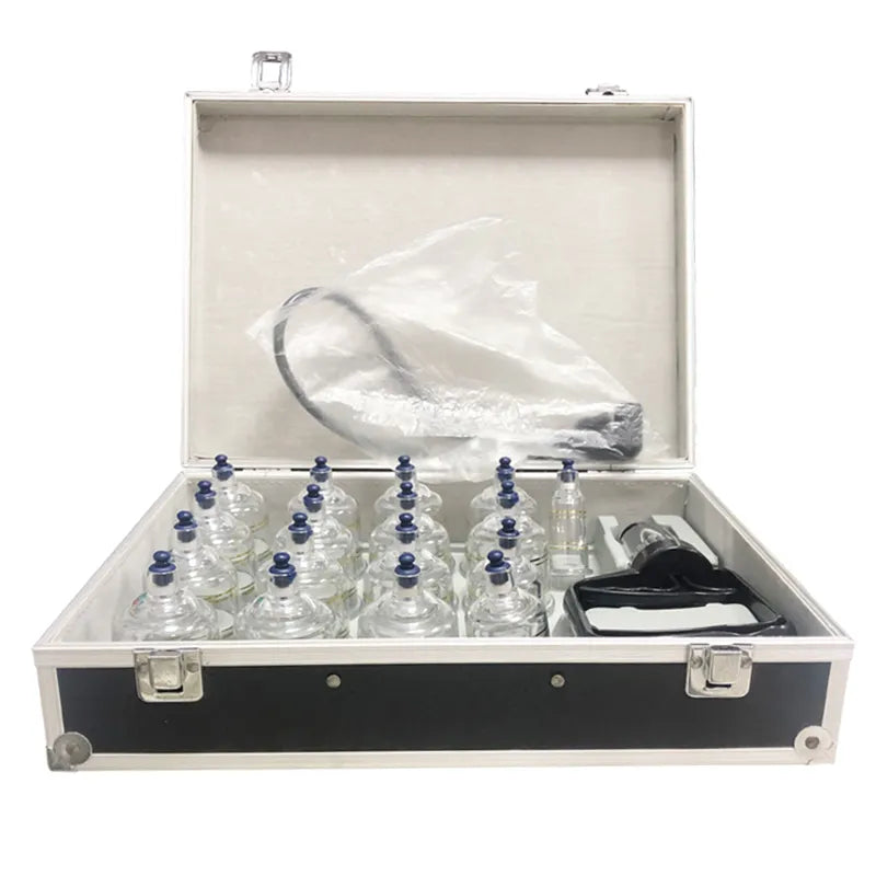 17 Cans Vacuum Cupping Therapy Set Plastic Vacuum Cups Massager Medical Suction Cups Jars Therapy Cupping Set for Massage-Health Wisdom™