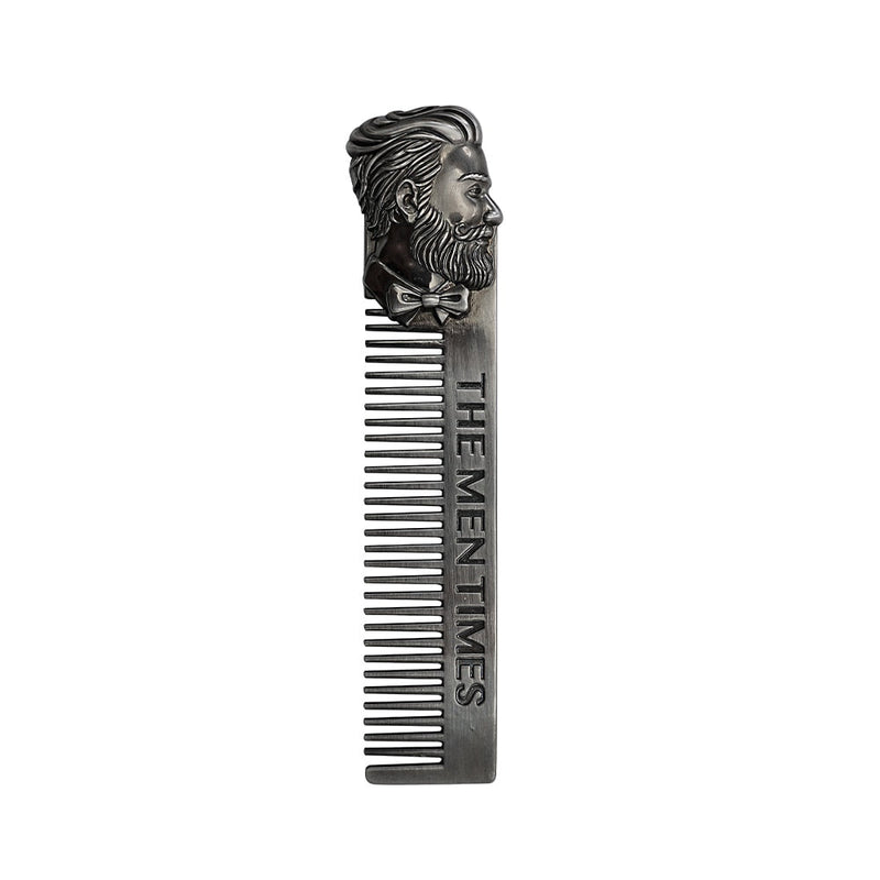 1PC Gentelman Barber Styling Metal Comb Stainless Steel Men Beard Comb Mustache Care Shaping Tools Pocket Size Silver Hair Comb-Health Wisdom™