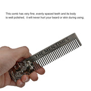 1PC Gentelman Barber Styling Metal Comb Stainless Steel Men Beard Comb Mustache Care Shaping Tools Pocket Size Silver Hair Comb-Health Wisdom™