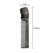 1PC Gentelman Barber Styling Metal Comb Stainless Steel Men Beard Comb Mustache Care Shaping Tools Pocket Size Silver Hair Comb-Health Wisdom™