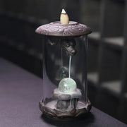 1pc, Backflow Incense Burner for Home Decor Creative Led Feng Shui Ball Chinese Dragon Acrylic Windproof Backflow Incense Burner-Health Wisdom™