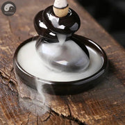 1pc Backflow Incense Holder, Backflow Incense Cone Ceramic Burner Handcrafted Porcelain Censer Inscent Cones Stand, Incense Free-Health Wisdom™