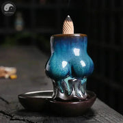 1pc, Body Art Ceramic Handicrafts Home Decorate Backflow Incense Burner Incense Censer (Without Incense)-Health Wisdom™