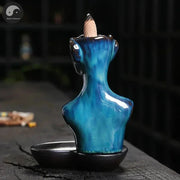 1pc, Body Art Ceramic Handicrafts Home Decorate Backflow Incense Burner Incense Censer (Without Incense)-Health Wisdom™