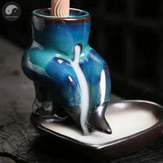 1pc, Body Art Ceramic Handicrafts Home Decorate Backflow Incense Burner Incense Censer (Without Incense)-Health Wisdom™