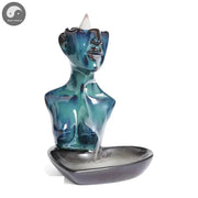 1pc, Body Art Ceramic Handicrafts Home Decorate Backflow Incense Burner Incense Censer (Without Incense)-Health Wisdom™