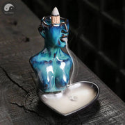 1pc, Body Art Ceramic Handicrafts Home Decorate Backflow Incense Burner Incense Censer (Without Incense)-Health Wisdom™