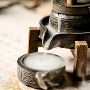1pc, Buhrimill Incense Burner Hand Made Ceramic Incense Holder Backflow Incense Censer Zen Meditation Home Decor-Health Wisdom™