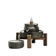 1pc, Buhrimill Incense Burner Hand Made Ceramic Incense Holder Backflow Incense Censer Zen Meditation Home Decor-Health Wisdom™