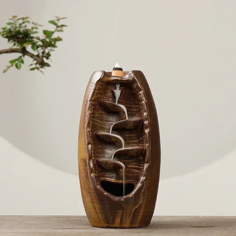 1pc, Ceramic Backflow Incense Burner - Create A Relaxing Aromatherapy Atmosphere In Your Home! (Without Incense）-Health Wisdom™