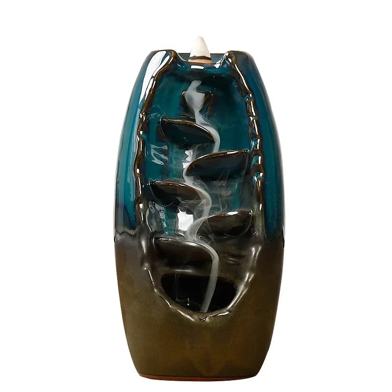 1pc, Ceramic Backflow Incense Burner - Create A Relaxing Aromatherapy Atmosphere In Your Home! (Without Incense）-Health Wisdom™