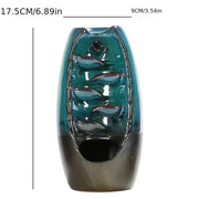 1pc, Ceramic Backflow Incense Burner - Create A Relaxing Aromatherapy Atmosphere In Your Home! (Without Incense）-Health Wisdom™