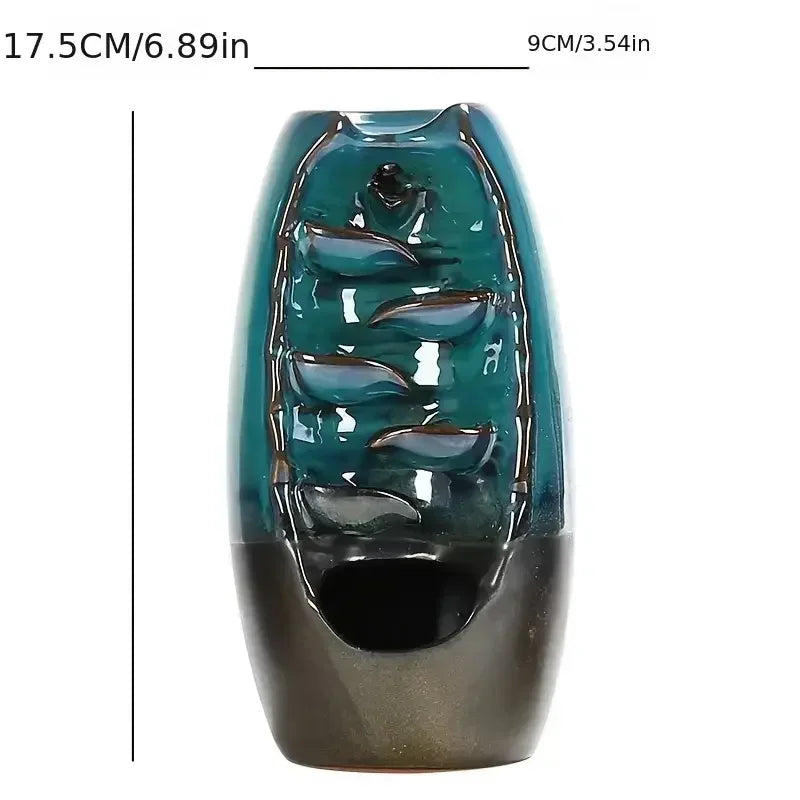 1pc, Ceramic Backflow Incense Burner - Create A Relaxing Aromatherapy Atmosphere In Your Home! (Without Incense）-Health Wisdom™