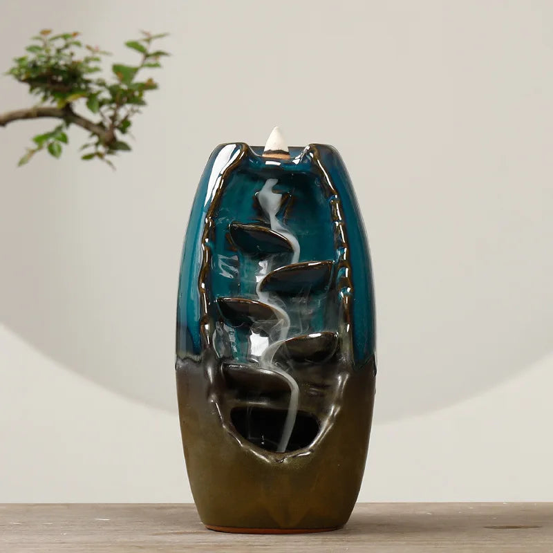 1pc, Ceramic Backflow Incense Burner - Create A Relaxing Aromatherapy Atmosphere In Your Home! (Without Incense）-Health Wisdom™