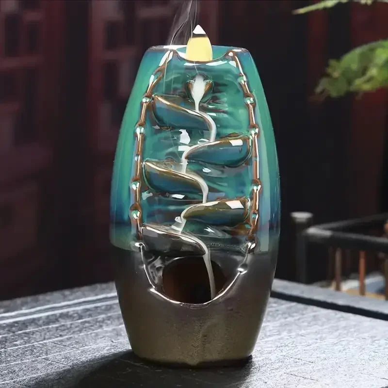 1pc, Ceramic Backflow Incense Burner - Create A Relaxing Aromatherapy Atmosphere In Your Home! (Without Incense）-Health Wisdom™