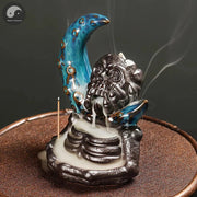 1pc Ceramic Backflow Incense Burner, Creative Moon and Halloween Skull Head Backflow Incense Holder Home Decor (Without Incense)-Health Wisdom™
