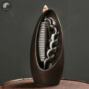 1pc, Ceramic Backflow Incense Burner Incense Burner for Home Office Decor Yoga Aromatherapy Creative Home Gift (Without Incense)-Health Wisdom™