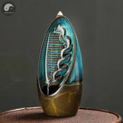 1pc, Ceramic Backflow Incense Burner Incense Burner for Home Office Decor Yoga Aromatherapy Creative Home Gift (Without Incense)-Health Wisdom™