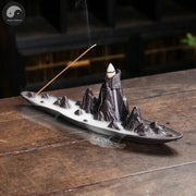 1pc, Ceramic Handicrafts Landscape Mountain Backflow Incense Burner Incense Stick Holder Censer Home Ornament Decor Zen Decor-Health Wisdom™