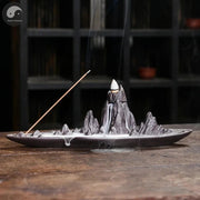 1pc, Ceramic Handicrafts Landscape Mountain Backflow Incense Burner Incense Stick Holder Censer Home Ornament Decor Zen Decor-Health Wisdom™