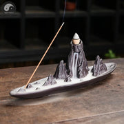 1pc, Ceramic Handicrafts Landscape Mountain Backflow Incense Burner Incense Stick Holder Censer Home Ornament Decor Zen Decor-Health Wisdom™