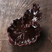1pc, Ceramic Handicrafts Lotus Waterfall Backflow Incense Burner Incense Holder Censer Home Ornament Decor Tea Pet (No Incense)-Health Wisdom™