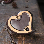 1pc Ceramic Handicrafts Loving Heart Landscape Home Decor Ornaments Waterfall Backflow Incense Burner Purple Clay Incense Censer-Health Wisdom™