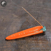 1pc Ceramic Incense Stick Holder Carrot Incense Burner Creative Aromatherapy Ornament Yoga Meditation Spa Home Living Room Decor-Health Wisdom™