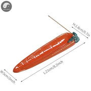 1pc Ceramic Incense Stick Holder Carrot Incense Burner Creative Aromatherapy Ornament Yoga Meditation Spa Home Living Room Decor-Health Wisdom™