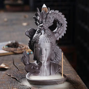 1pc Ceramic Waterfall Incense Burner, Dragon Backflow Incense Burner, Catcher Holder,Home Decor Creative Home Aromatherapy Gift-Health Wisdom™