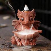 1pc Ceramic Waterfall Incense Burner, Vintage Dragon Backflow Incense Burner, Household Burner Catcher Holder (Without Incense）-Health Wisdom™