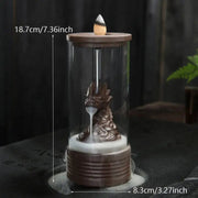 1pc Ceramics Waterfall Backflow Incense Burner With Plastic Acrylic Cup Windproof Incense Holder Home Decor(without Incense)-Health Wisdom™