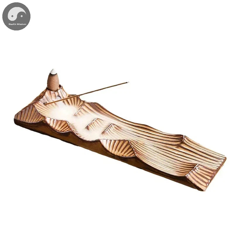 1pc, Creative Ceramic Handicrafts For Home Ornaments Backflow Incense Burner Handmade Incense Stick Holder (Without Incense)-Health Wisdom™