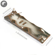 1pc, Creative Ceramic Handicrafts For Home Ornaments Backflow Incense Burner Handmade Incense Stick Holder (Without Incense)-Health Wisdom™