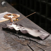 1pc, Creative Ceramic Handicrafts For Home Ornaments Backflow Incense Burner Handmade Incense Stick Holder (Without Incense)-Health Wisdom™