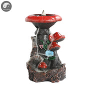 1pc, Creative Flower Mushroom Resin Waterfall Backflow Incense Burner for Halloween and Easter Home Decoration (Without Incense)-Health Wisdom™